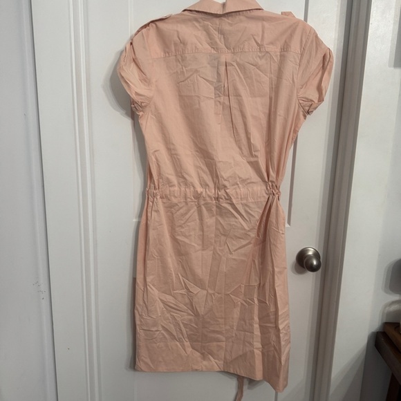 Talbots NWT Button Front Shirt Dress Peach Size 12 Belt Business NEW WITH TAGS - Picture 10 of 12